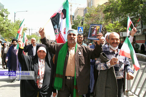 گزارش تصویری | راهپیمایی مردمی در حمایت از مردم مظلوم غزه و عملیات وعده صادق
