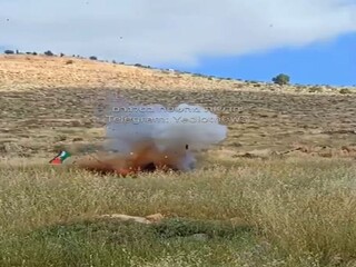 انفجار پرچم بمب‌گذاری شده و زخمی شدن یک صهیونیست در کرانه باختری + فیلم