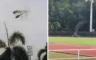 برخورد دو بالگرد نظامی در مالزی ۱۰ کشته برجای گذاشت+ فیلم