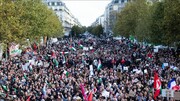 برخورد پلیس فرانسه با شرکت‌کنندگان در تظاهرات ضدصهیونیستی