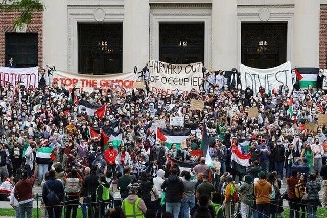 دانشجویان از همه نژادها به جنایات اسرائیل اعتراض دارند