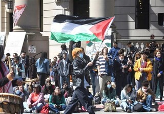 عکس| تاثیرات جنبش‌های دانشجویی ضدصهیونیستی به بارسلونا رسید
