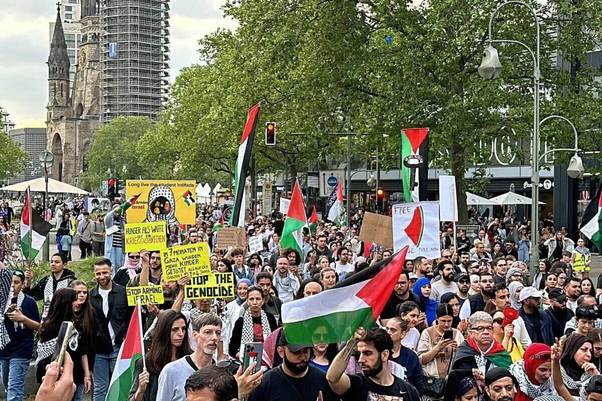 هجوم پلیس آلمان به تظاهرات دانشجویان حامی فلسطین در برلین