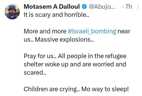 عکس| وضعیت بحرانی یک خبرنگار در غزه