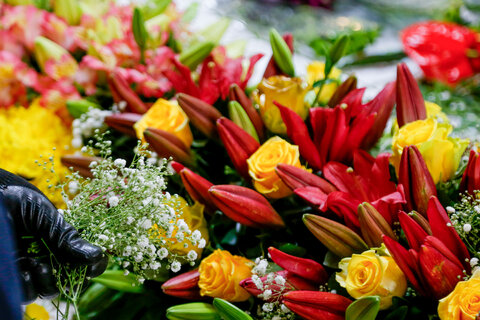 گل آرایی حرم حضرت معصومه سلام الله علیها