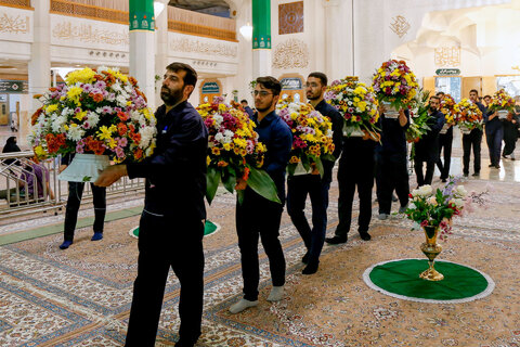 گل آرایی حرم حضرت معصومه سلام الله علیها