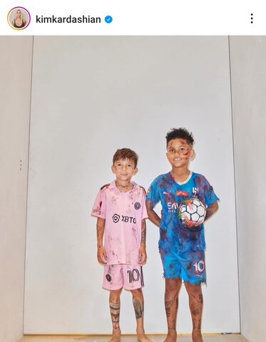 عکس| تصویر فرزندان سلبریتی معروف آمریکایی با گریم کودکان غزه جنجال آفرید