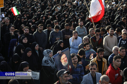 گزارش تصویری I تجمع مردم مشهد در عزای شهادت رئیس جمهور