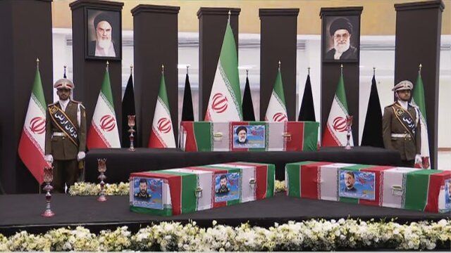 مراسم ادای احترام سران کشورهای خارجی به پیکر رئیس جمهور شهید برگزار شد