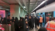 انجام بیش از ۶۴۲ هزار سفر با مترو در روز مراسم تشییع شهید جمهور