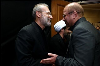 عکس| تصویری از حضور قالیباف کنار لاریجانی در مجلس جدید