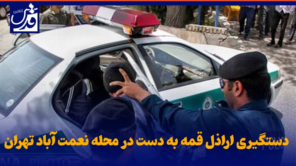 فیلم| دستگیری اراذل قمه به دست در محله نعمت آباد تهران