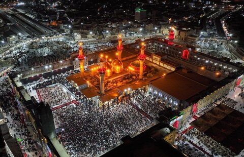 تصاویر دیدنی از حرم مطهر کاظمین در شب شهادت امام جواد (ع)