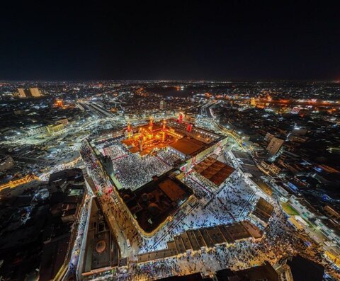 تصاویر دیدنی از حرم مطهر کاظمین در شب شهادت امام جواد (ع)