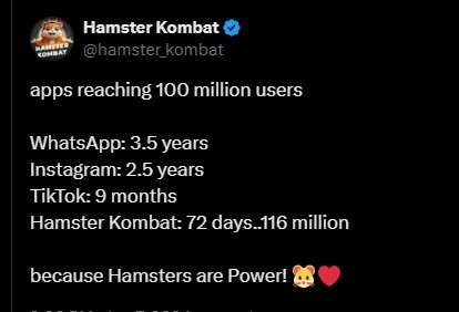 عکس| همستر تلگرام چند کاربر دارد؟