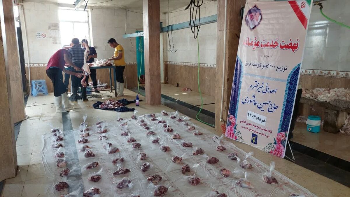 ۳۰۰ کیلوگرم گوشت قربانی بین نیازمندان روستای کلاته نو بردسکن توزیع شد