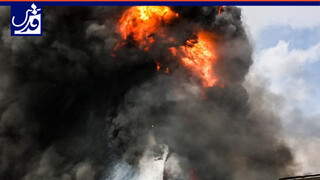 آتش سوزی مهیب در بازار الجنابر بغداد
