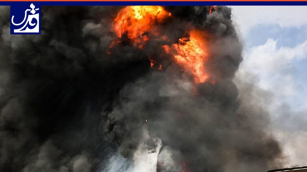 فیلم| آتش سوزی مهیب در بازار الجنابر بغداد
