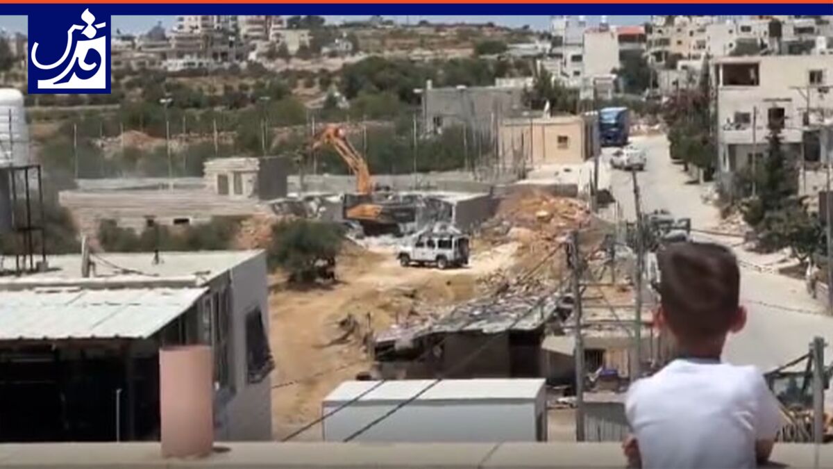 فیلم|  تخریب خانه‌ یک فلسطینی در بیت لحم