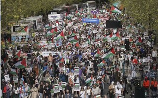 تداوم تظاهرات ضداسرائیلی در لندن/هشدار حامیان فلسطین به استارمر
