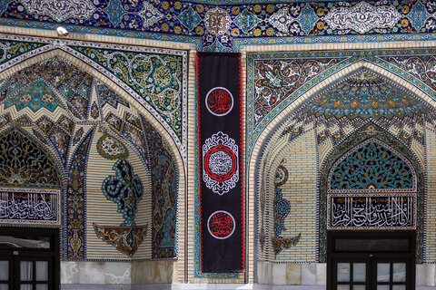 سیاهپوشی حرم مطهر رضوی در آستانه ماه محرم