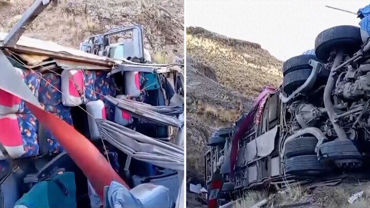 سقوط اتوبوس به دره‌ای ۲۰۰ متری در «پرو» / دست کم ۲۳ نفر جان باختند