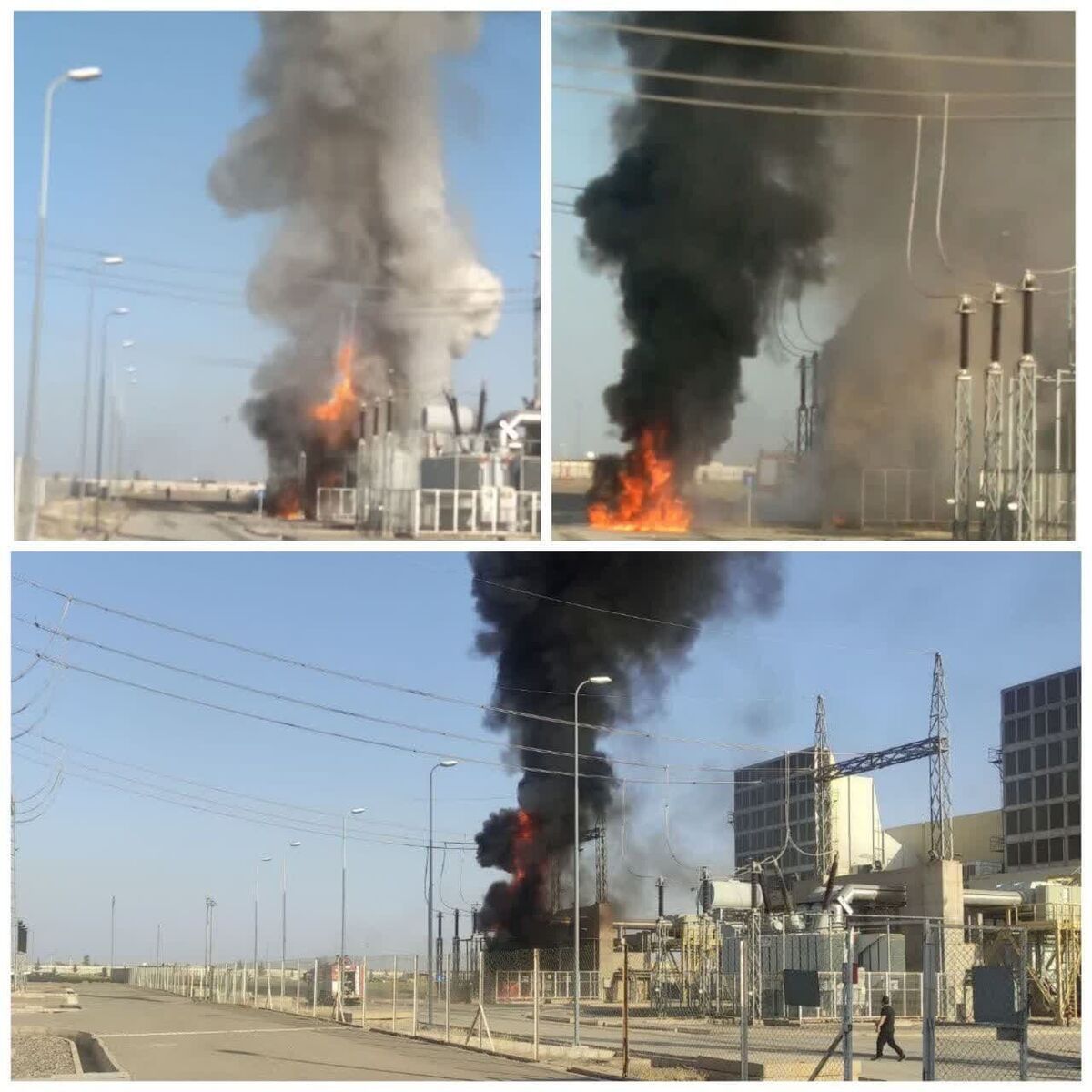 آتش سوزی نیروگاه در اصفهان 