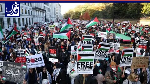 تظاهرات حامیان فلسطین مقابل سفارت رژیم صهیونیستی در اسلو