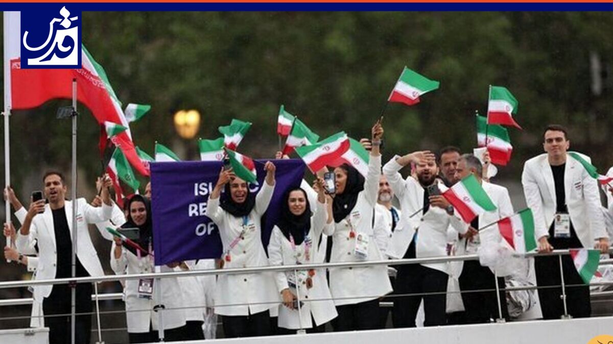 فیلم| رژه کاروان ایران در افتتاحیه المپیک‌ پاریس