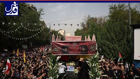 فیلم| سیل جمعیت تهرانی ها در مراسم تشییع شهید هنیه