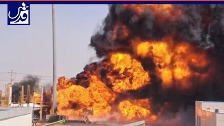 فیلم| لحظه انفجار مهیب یکی از مخازن سوخت در مرز دوغارون