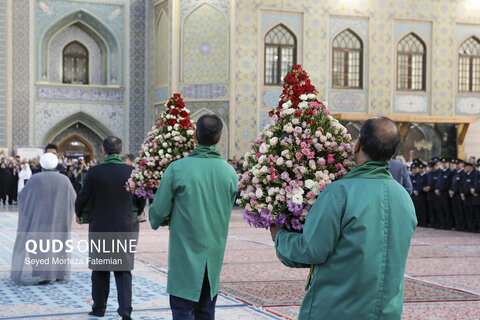 گزارش تصویری I آیین تعویض پرچم حرم امام رضا علیه‌السلام در آستانه ماه ربیع الاول