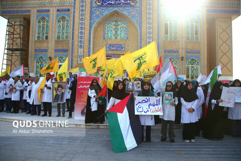 گزارش تصویری | تجمع کادر درمان مشهد مقدس برای اعزام به لبنان