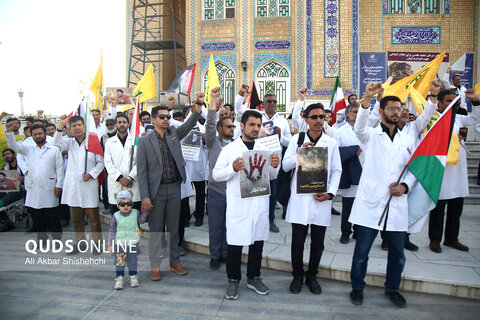 گزارش تصویری | تجمع کادر درمان مشهد مقدس برای اعزام به لبنان