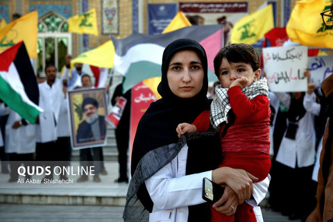 گزارش تصویری | تجمع کادر درمان مشهد مقدس برای اعزام به لبنان