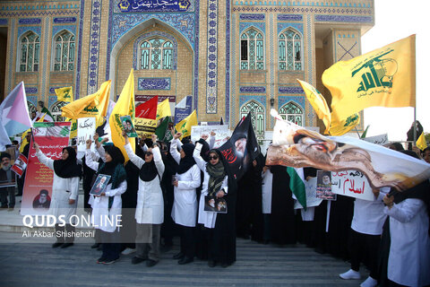 گزارش تصویری | تجمع کادر درمان مشهد مقدس برای اعزام به لبنان