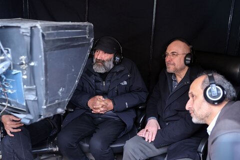 بازدید رئیس مجلس از پشت صحنه سریالهای سلمان فارسی و موسی کلیم الله