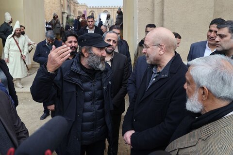 بازدید رئیس مجلس از پشت صحنه سریال‌های سلمان فارسی و موسی کلیم الله