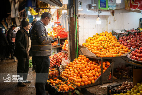 گزارش تصویری | حال و هوای بازار مشهد در آستانه شب یلدا