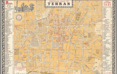 عکس تاریخی| نقشه‌ای قدیمی از شهر تهران