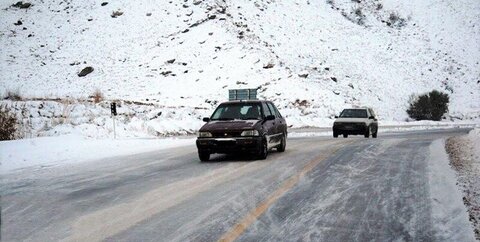 میزبانی جاده‌های اردبیل از برف و باران