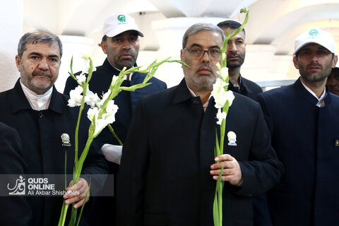 مراسم غبارروبی مزار مطهر شهدا در حرم مطهر رضوی