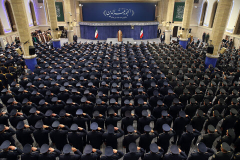 دیدار جمعی از فرماندهان نیروی هوایی و پدافند هوایی ارتش جمهوری اسلامی ایران با مقام معظم رهبری