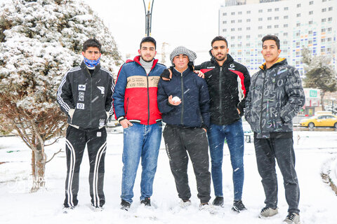 بارش برف در مشهد