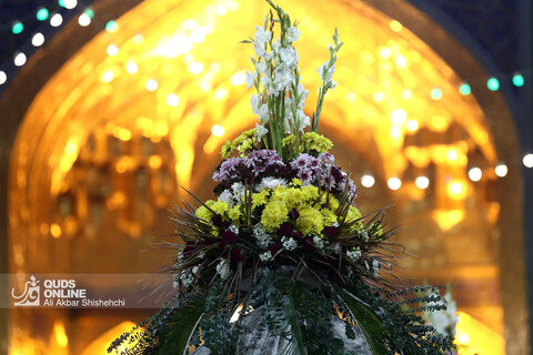 حال و هوای حرم مطهر رضوی در شب عید نیمه شعبان