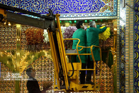 حال و هوای حرم مطهر رضوی در شب عید نیمه شعبان