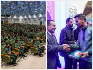 جوانان بخش خدمات فرش حرم مطهر رضوی تقدیر شدند