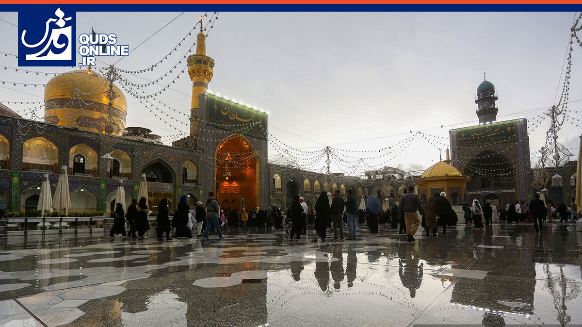 فیلم | بارش تگرگ و باران شدید در حرم مطهر امام رضا علیه‌السلام