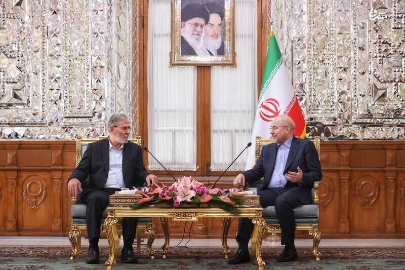 قالیباف در دیدار دبیرکل جنبش جهاد اسلامی فلسطین:جبهه مقاومت با ایستادگی مقابل رژیم صهیونیستی حماسه بزرگی آفرید