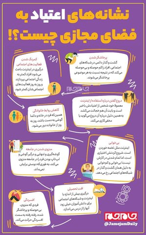 اینفوگرافیک | نشانههای اعتیاد به فضای مجازی چیست؟